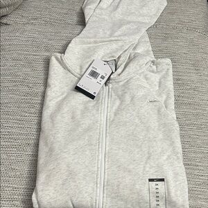 Nike Light Gray Full-Zip Hoodie